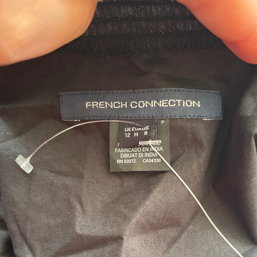 French Connection Black Button-Up Dress - Picture 5 of 6